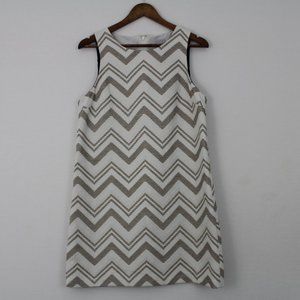 1. State Black & Ivory Zig Zag Striped Dress